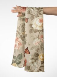 Rose flower style with pink,green colors - Image 3