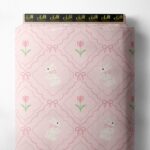 Bunny flower style with pink, green colors