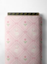 Bunny flower style with pink, green colors