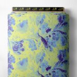 Petal flower style with blue, yellow colors