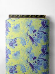 Petal flower style with blue, yellow colors