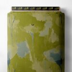 Bloom flower style with green,blue colors