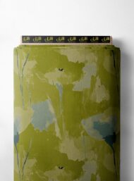 Bloom flower style with green,blue colors