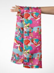 Bird flower style with red,green colors - Image 3