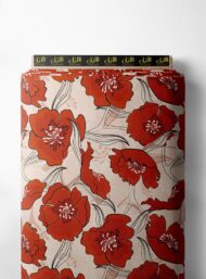 Bloom flower style with red, pink colors