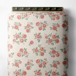 Rose flower style with pink,green colors