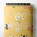 Bee flower style with yellow,white colors