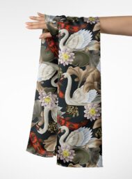 Swan nature style with white,black colors - Image 3