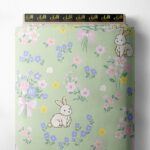 Bunny flower style with green,pink colors