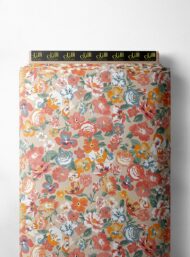 Bloom flower style with orange,pink colors