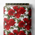 Rose flower style with red,green colors