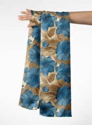 Bloom flower style with blue,brown colors - Image 3