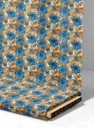 Bloom flower style with blue,brown colors - Image 4