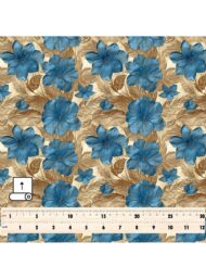 Bloom flower style with blue,brown colors - Image 5