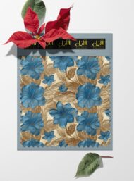 Bloom flower style with blue,brown colors - Image 6