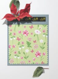 Petal flower style with green,pink colors - Image 6