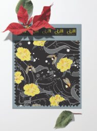 Bee flower style with yellow,grey colors - Image 6