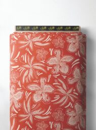 Petal flower style with red, white colors