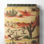 Mountain nature style with red,green colors