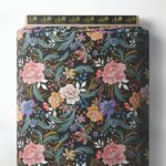 Bloom flower style with pink,green colors