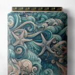 Starfish ocean and sky style with blue,white colors