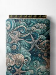 Starfish ocean and sky style with blue,white colors