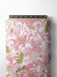 Petal flower style with pink, green colors