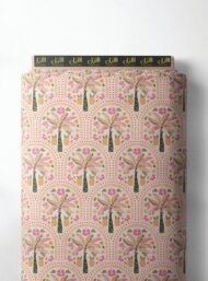 Tree flower style with pink,green colors