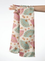 Fan flower style with pink,blue colors - Image 3