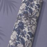 Leaf flower style with blue,white colors