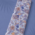 Bloom flower style with blue,orange colors