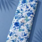 Bloom flower style with blue,green colors