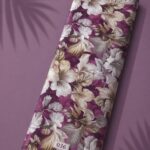 Leaf flower style with purple,white colors