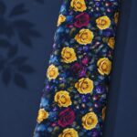 Rose flower style with yellow,purple colors