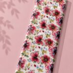 Bloom flower style with pink,green colors