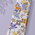Leaf flower style with yellow,purple colors