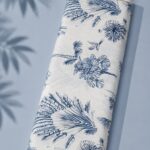 Leaf nature style with white, blue colors