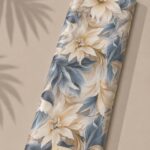 Petal flower style with blue,white colors
