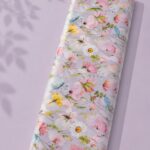 Petal flower style with pink,green colors