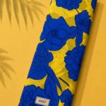 Petal flower style with blue, yellow colors