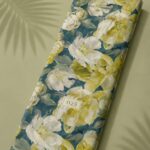 Petal flower style with green,blue colors