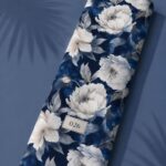 Petal flower style with blue,white colors