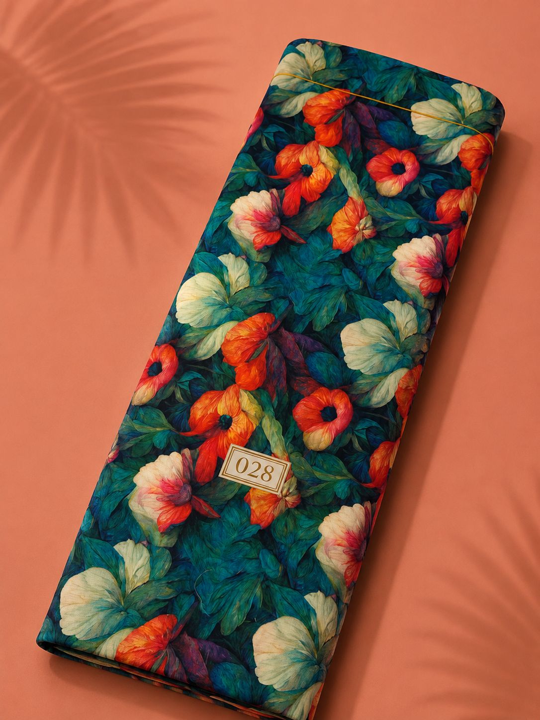 LAI-0028_1.jpeg Leaf flower style with green,orange colors - Image 1