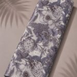 Petal flower style with grey,white colors