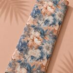 Bloom flower style with blue,pink colors
