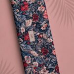 Leaf flower style with red,blue colors