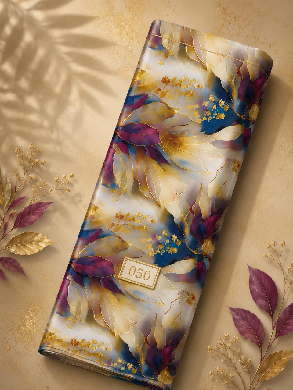 LAI-0050_1-2.jpeg Leaf flower style with Yellow,purple colors - Image 1