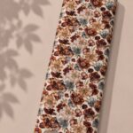 Petal flower style with brown,grey colors