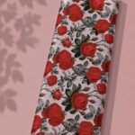 Rose flower style with red,green colors
