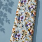 Bloom flower style with blue,pink colors